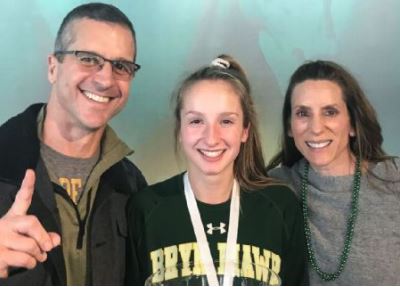 Alison Harbaugh with her parents John Harbaugh and Ingrid Harbaugh